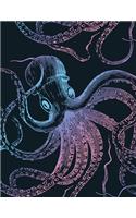 Vintage Octopus Sketchbook Purple