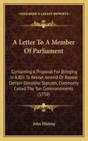 Letter To A Member Of Parliament