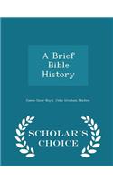 A Brief Bible History - Scholar's Choice Edition