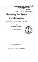 Die Gewandung der Christen in den ersten Jahrhunderten