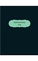 Cybersecurity Log (Logbook, Journal - 126 pages, 8.5 x 11 inches)