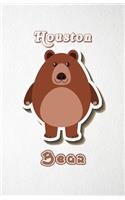 Houston Bear A5 Lined Notebook 110 Pages