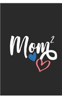 Mom Squared: Twins Notebook, Blank Lined (6" x 9" - 120 pages) Family Themed Notebook for Daily Journal, Diary, and Gift