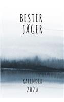 BESTER Jäger KALENDER 2020: Cooles Geschenk für einen Jäger - Kalender Geschenkidee für das Jahr 2020 im White Black Design - mit zusätzlicher Jahresübersicht und Kontaktliste 