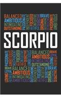 Scorpio Words: 6x9 Ruled Notebook, Journal, Daily Diary, Organizer, Planner