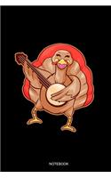 Notebook: Dot Grid Journal 6x9 - Turkey Playing Banjo Notebook I Thanksgiving Marching Band Bluegrass Guitar Gift