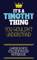 It's A Timothy Thing You Wouldn't Understand Large (8.5x11) College Ruled Notebook