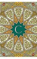 Monogram C Any Day Planner Notebook: Scheduler Organizer Datebook Journal(3 Arabesque Two 150 Planner)