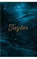 Taylor Journal: Personalized Name Journal or Diary Notebook For Women To Write In, Gold Plated Name (Gift Journal)