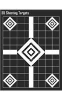 55 Shooting Targets: Classic Shooting Targets - Black(Shooting Targets)