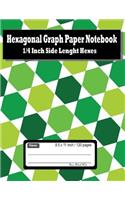 Hexagonal Graph Paper Notebook; 1/4 Inch Side Lenght Hexes