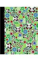 Writers Notebook: Gifts for Music Lovers (A large paperback personal journal with ruled lines NOT STAVES for musicians; it is from our Cartoon Pandas range)(3 Writing Journals)
