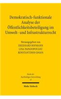 Demokratisch-funktionale Analyse der Offentlichkeitsbeteiligung im Umwelt- und Infrastrukturrecht