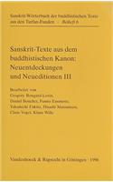 Sanskrit-Texte Aus Dem Buddhistischen Kanon