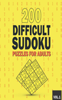 200 Difficult Sudoku Puzzles for Adults