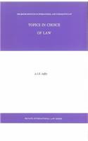 Topics in Choice of Law