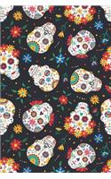 Day Of The Dead Pattern Sugar Skull Santa Muerte 11: Blank Lined Journal for Day Of The Dead Lovers