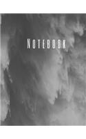 Notebook: Unlined Notebook, A4 (8.5 x 11 Inches) 100 Pages, Black Cover, Minimalist, High Quality