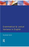 Grammatical and Lexical Variance in English