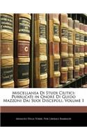 Miscellanea Di Studi Critici