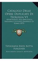 Catalogo Delle Opere Duplicate Di Teologia V1