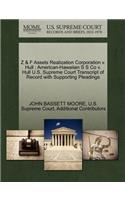 Z & F Assets Realization Corporation V. Hull: (English)