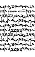 Kawaii Panda Isometric Graph Paper Notebook