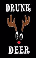 Drunk Deer: Deer Elk Antler Hunting Hobby 2020 Monthly Planner Dated Journal 8" x 10" 110 pages