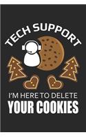 Tech Support: Technischer Support Cookie Löschen von InformatikerInnen Notizbuch liniert DIN A5 - 120 Seiten für Notizen, Zeichnungen, Formeln - Organizer Schreib