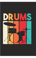 Drummer Notebook: Diary Journal 6x9 inches with 120 Lined Pages