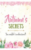 Autumn's Secrets personalized name notebook for girls and women