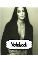 Notebook: Cher American Singer Goddess of Pop The Folk Rock Husband-Wife Duo Sonny & Cher One Of The Best-Selling Music Artists, Large Notebook for Writting, 