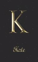 Kate: 1 Year Daily Planner (12 Months) - Yellow Gold Effect Letter K Initial First Name - 2020 - 2021 - 365 Pages for Planning - January 20 - December 20 