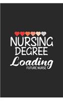 Nursing Degree Loading Future Nurse: My Prayer Journal, Diary Or Notebook For Nurses, RN's, LVN's, LPN's and Nursing Students Blue/Navy Cute Nurse Appreciation Week Gifts for Her. 110 S