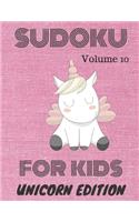 Sudoku for kids: Unicorn Edition: Volume 10