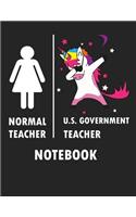 Normal Teacher U.S. Government Teacher Notebook