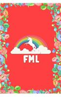 Fml Fuck My Life Journal Notebook: Blank Lined Ruled for Writing 6x9 120 Pages