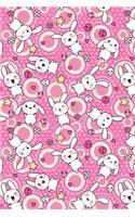 Journal: Kawaii Bunny 150 Wide Ruled Pages 6 X 9 Size Writing Notebook
