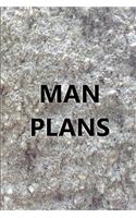 2019 Weekly Planner for Men Man Plans Engraved Carved Stone Style 134 Pages