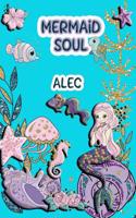 Mermaid Soul Alec: Wide Ruled Composition Book Diary Lined Journal