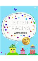 Letter Tracing Workbook: Letter Tracing Practice Book For Preschoolers, Kindergarten (Printing For Kids Ages 3-5)(1" Lines, Dashed)(V2)
