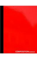 Composition Notebook: 100 Pages, 8.5 x 11 inches, Wide Ruled Notebook, Red cover