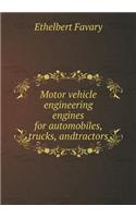 Motor vehicle engineering engines for automobiles, trucks, andtractors