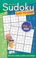 Small Book Of Sudoku Easy To Hard Vol. 2 2020: 200 New Sudoku Puzzles For Adults - Pocket Size