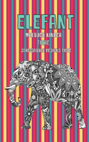 Malbuch Kinder - Stressabbau Designs Tiere - Tiere - Elefant