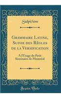 Grammaire Latine, Suivie Des RÃ¨gles de la Versification: Ã? l'Usage Du Petit SÃ©minaire de MontrÃ©al (Classic Reprint): Ã? l'Usage Du Petit SÃ©minaire de MontrÃ©al (Classic Reprint)