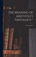 Meaning of Aristotle's 
