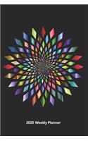Plan On It 2020 Weekly Calendar Planner - Rainbow Of Colors - Stained Glass Kaleidoscope