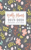 Weekly Planner 2019 - 2020 12-Month Academic, July 2019 - June 2020