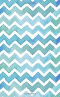 Graph Paper Notebook: Quad Ruled Graphing Paper, 200 Pages, Blue Green Chevron (8.5x11)